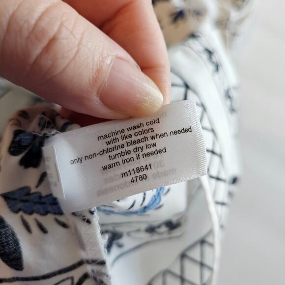 Lane Bryant Square Neck Cropped Top Blouse Floral Plus Siz 22/24 Vacation Summer - Picture 8 of 8